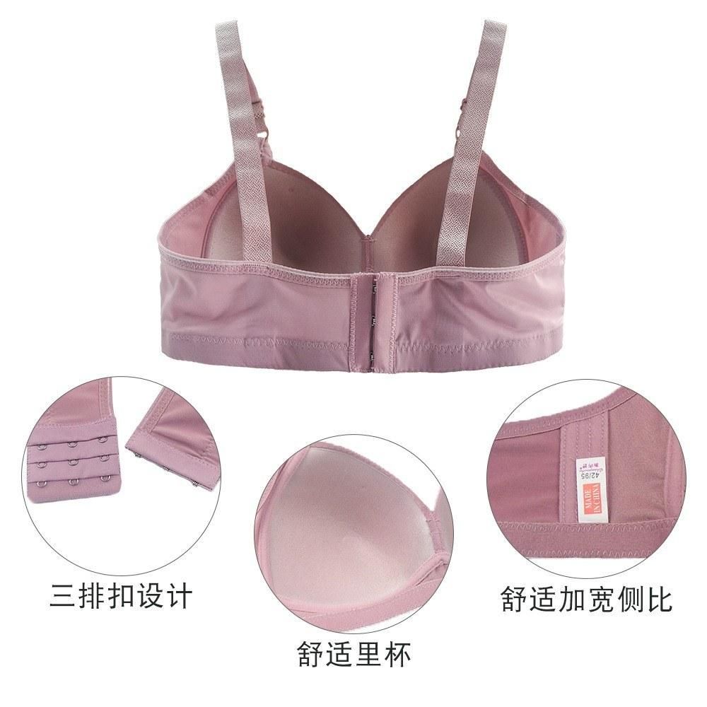 Cross-border plus size underwear bra middle-aged and elderly bra without steel ring thin mother bra bra bra Lightmeat 95C