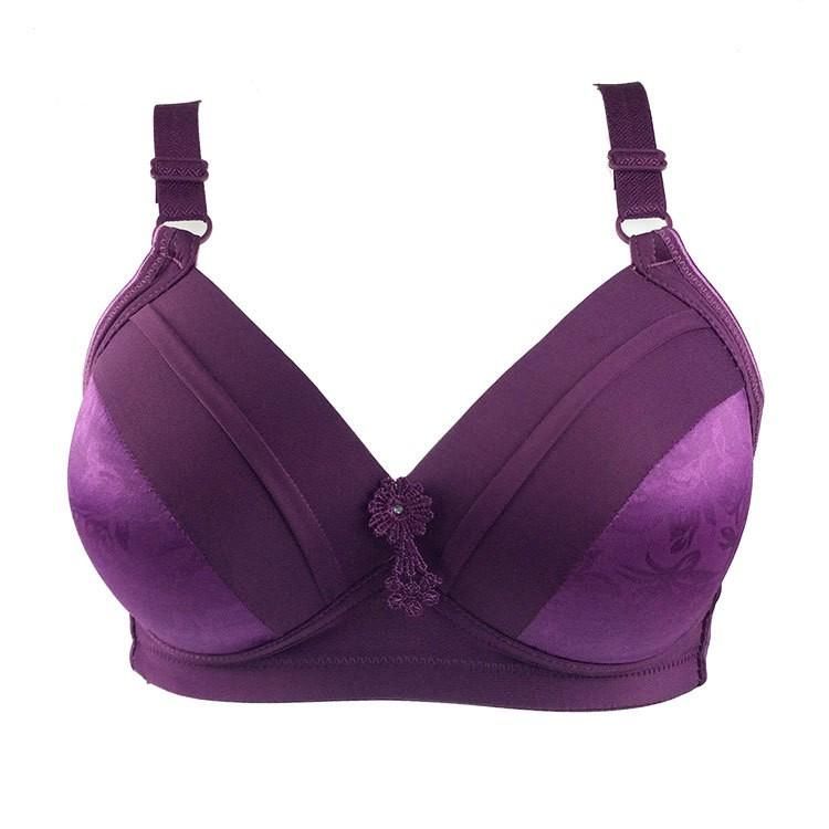 Cross-border plus size underwear bra middle-aged and elderly bra without steel ring thin mother bra bra bra Lightmeat 95C