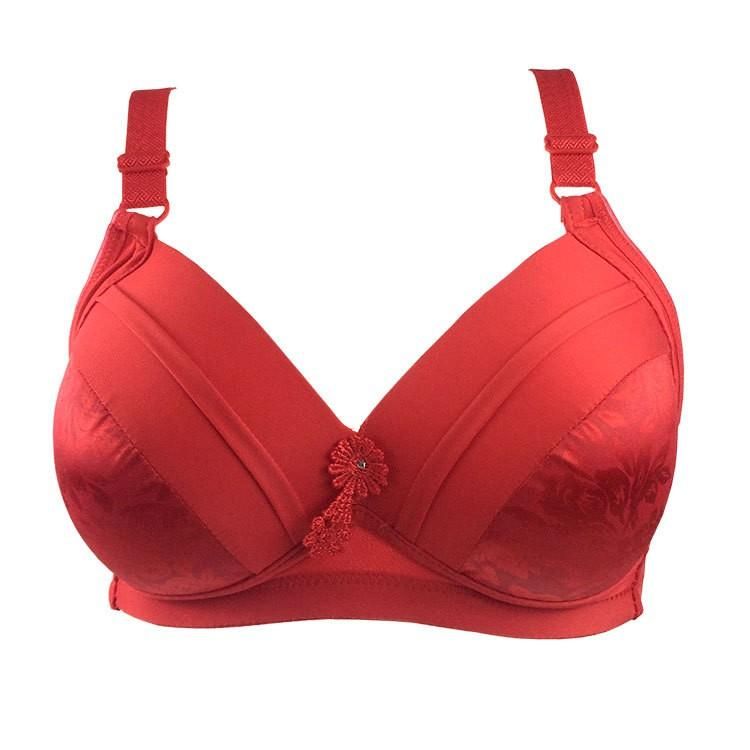Cross-border plus size underwear bra middle-aged and elderly bra without steel ring thin mother bra bra bra Lightmeat 95C