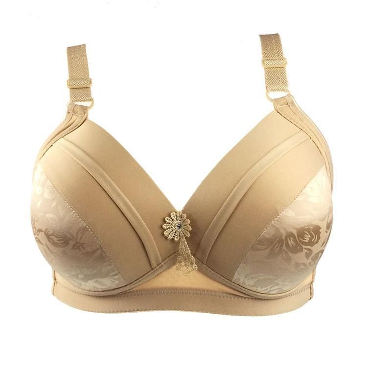 Cross-border plus size underwear bra middle-aged and elderly bra without steel ring thin mother bra bra bra Lightmeat 95C