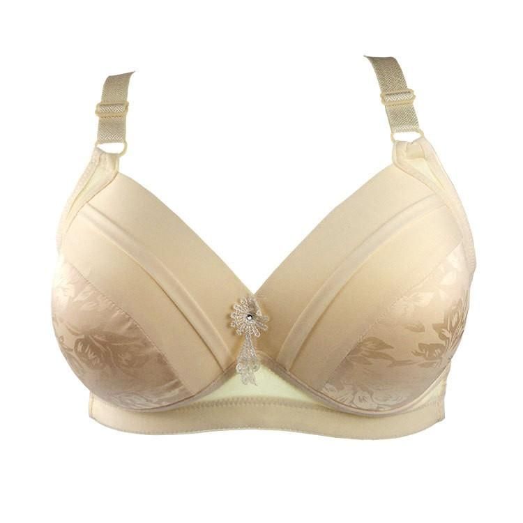 Cross-border plus size underwear bra middle-aged and elderly bra without steel ring thin mother bra bra bra Lightmeat 95C