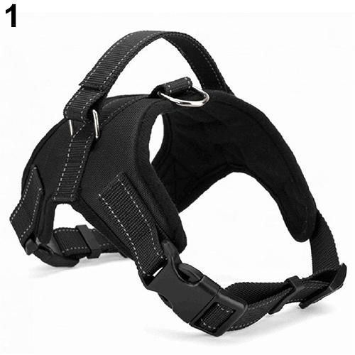 Large Soft Adjustable Harness Pet Walk Out Hand Strap-Black