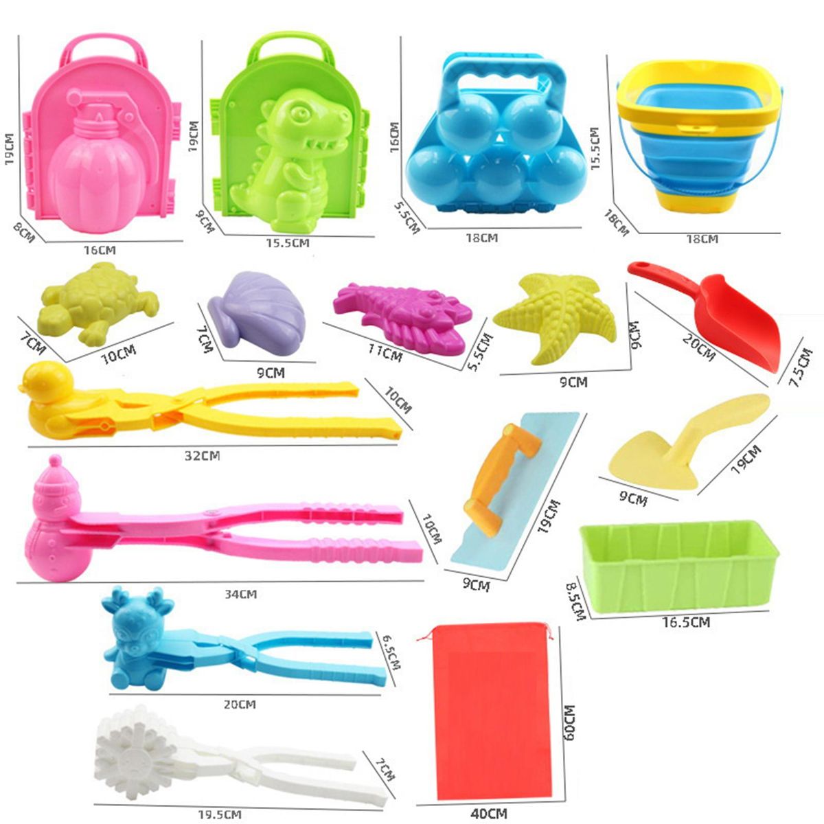 1 Set Snowball Toy Winter Outdoor Snowball Maker Mold Kit
