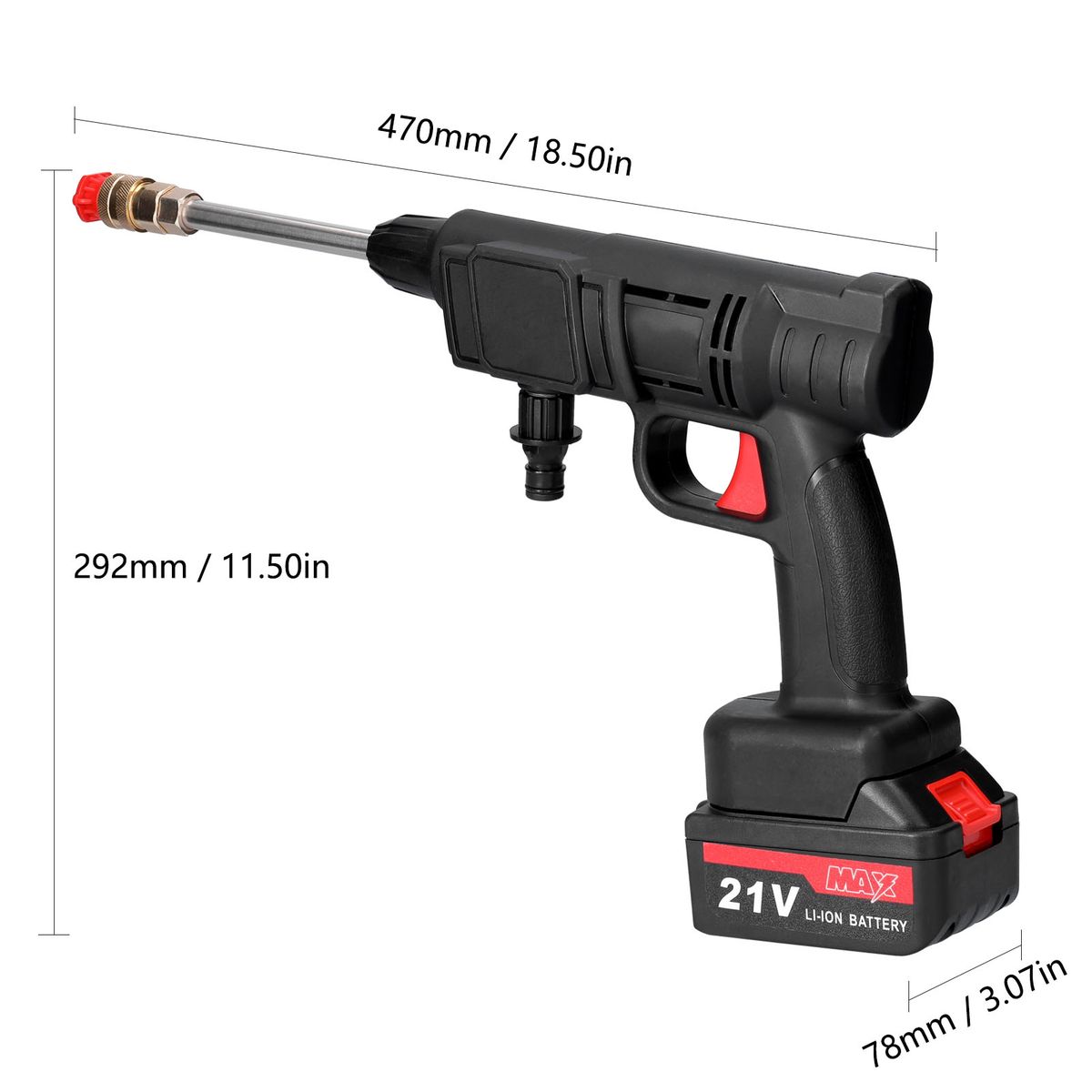 Household Cordless High Pressure Car Wash Tool Portable