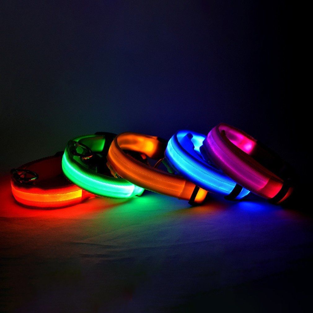Pin Battery-multi LED Light -Glow In The Dark Dog Collars