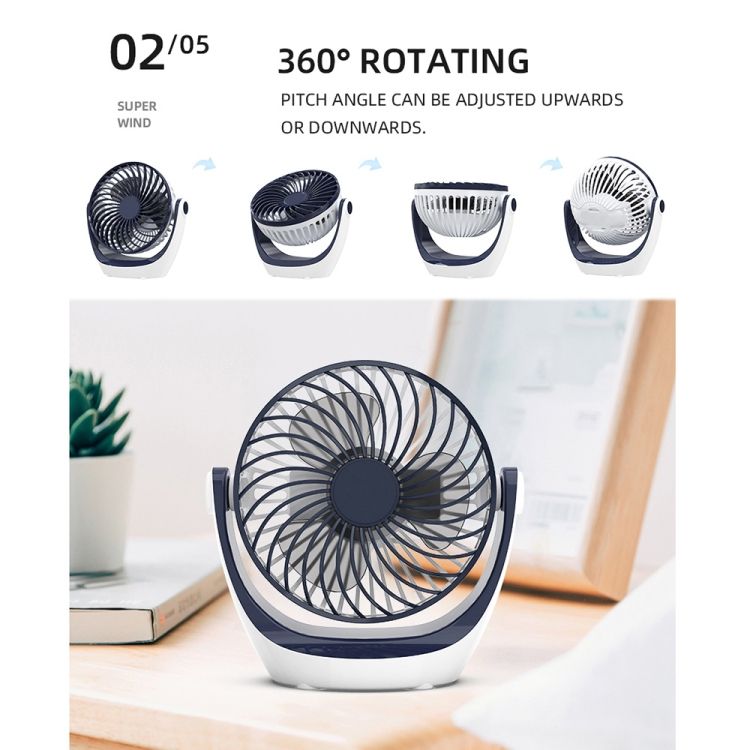 OCUBE D602 4W USB Charging Portable Desktop Fan