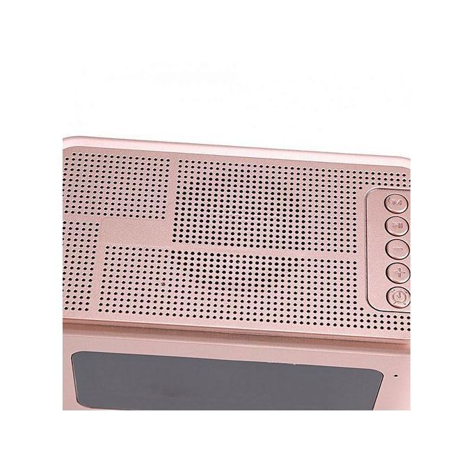 Multi-function Bluetooth Digital Alarm Clock LED Stereo Speaker FM Radio/MP3 Player/TF Gold HT-S