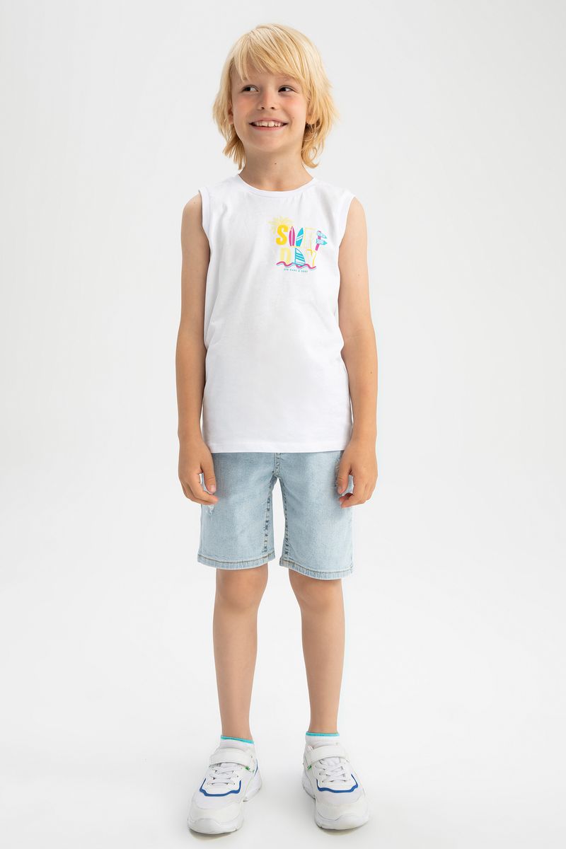 Boy REGULAR FIT Knitted Athlete-White
