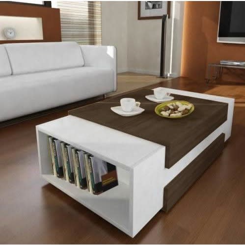 Multipurpose Center Table With Book Shelf