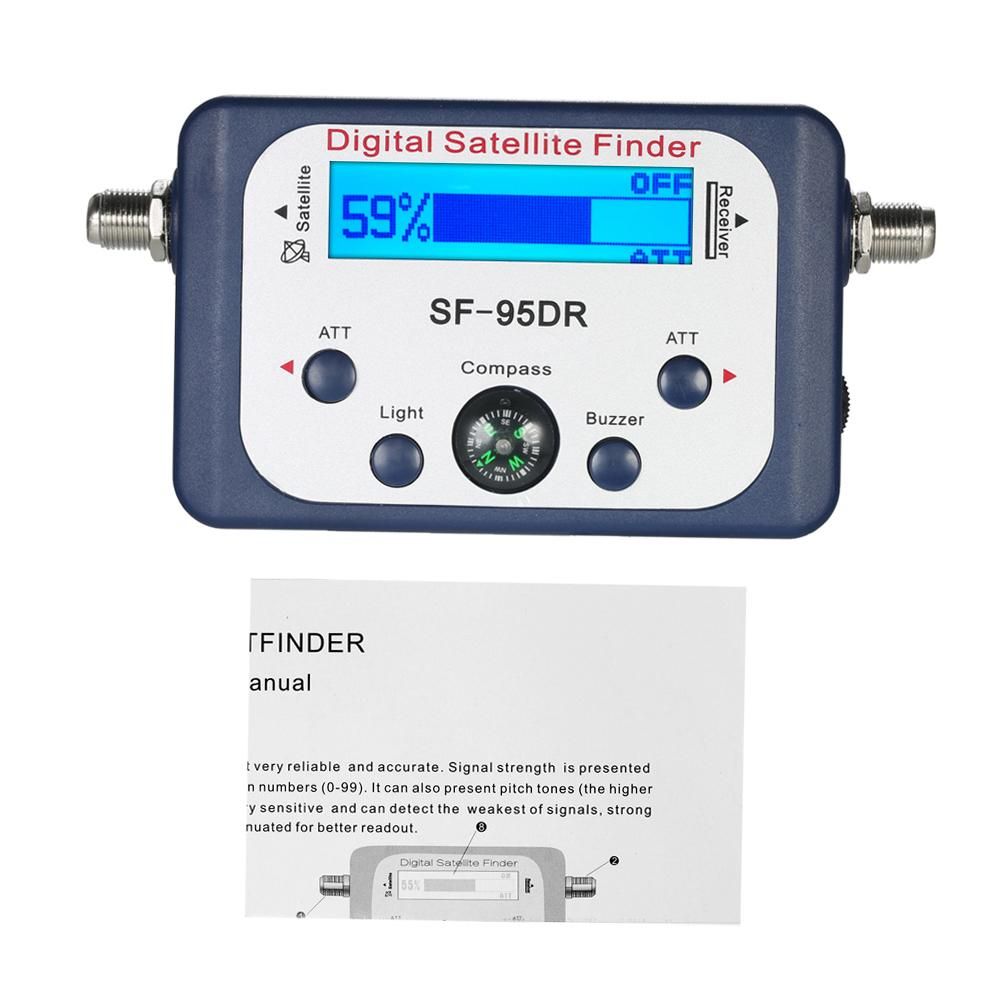 Digital Satellite Finder Satellite Signal Meter Mini Digital Satellite Signal Finder Meter with LCD Display Digital Satfinder with Compass