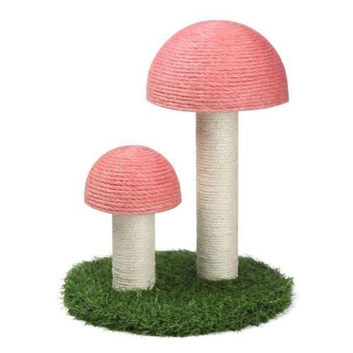Pet Supplies Climbing Natural Sisal Simulation Lawn Cat Scratching Post Scratcher Cat Tree Tower Mushroom Shape