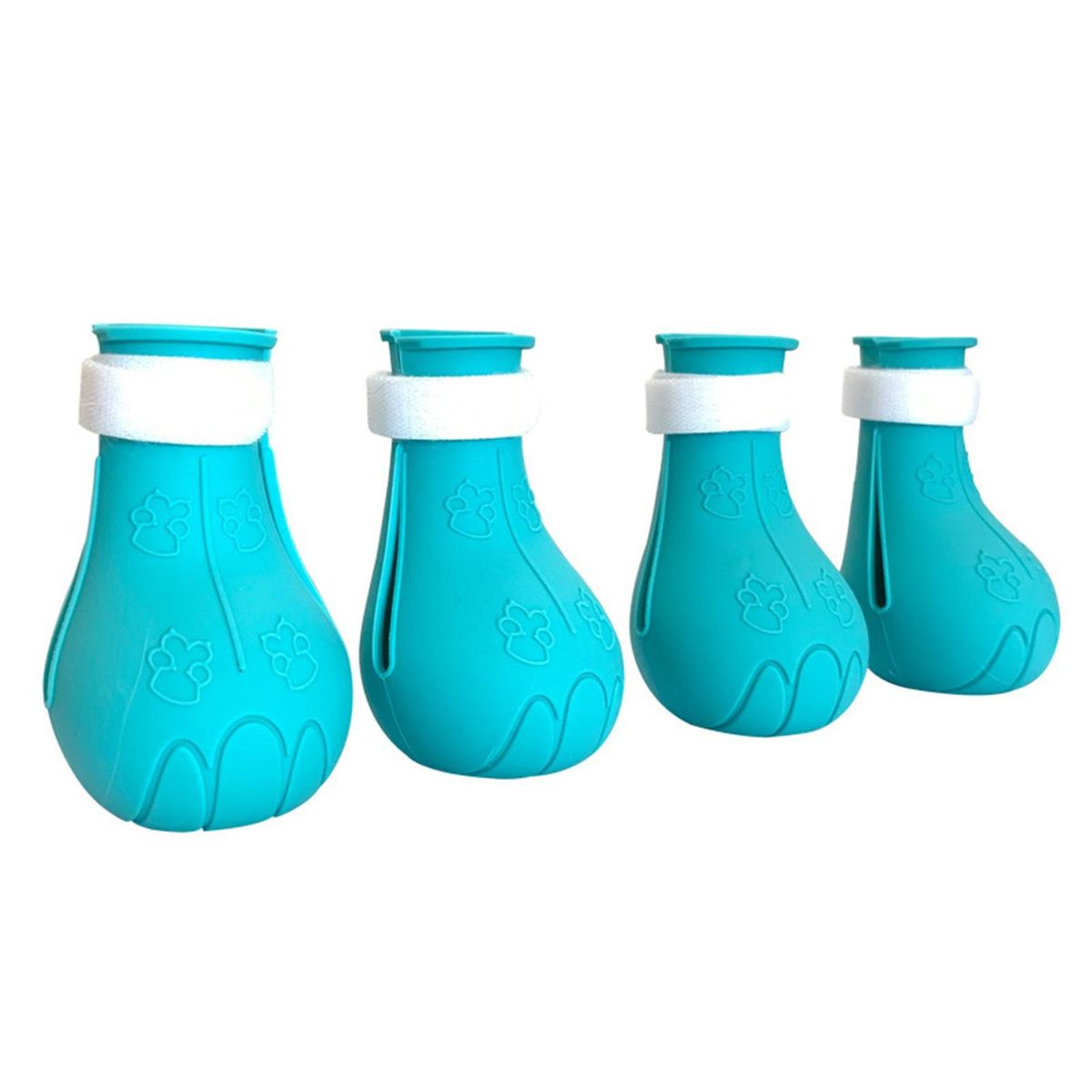 4Pcs Cat Shoes Pet Kitten Cat Bath Washing Paw Protector Shoes Blue