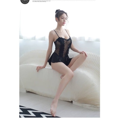 Women Sexy Lingerie Nightwear - Black