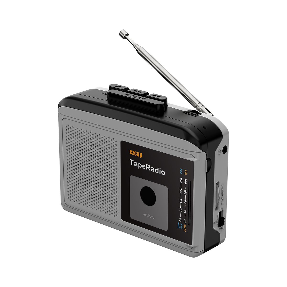 Ezcap233 Cassette Tape Player Portable AM FM Radio Built-in