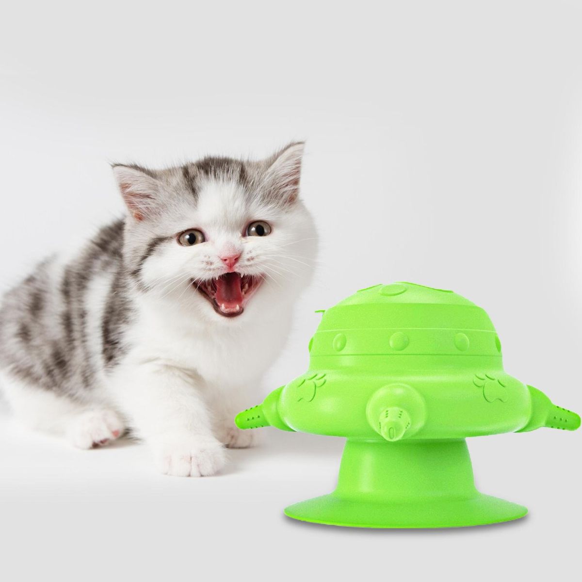 Self-Feeding Milk Bowl Puppy Kitten Feeder Self-Feeding Milk Bowl Green