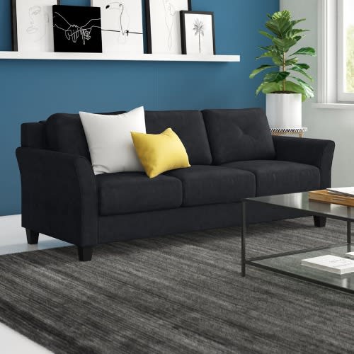 Cenama Flared Arm Sofa - Black
