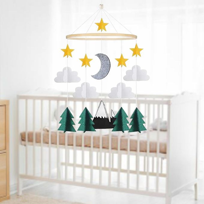 Baby Crib Mobile Felt Wind Chimes Hanging Mobile Crib Toy For Rockery