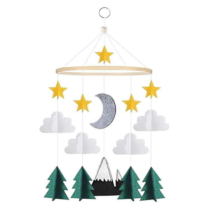 Baby Crib Mobile Felt Wind Chimes Hanging Mobile Crib Toy For Rockery
