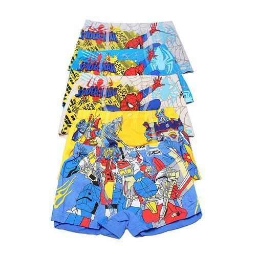 6pcs  Boys Spiderman Transformers Cars Kids Boxers Pants