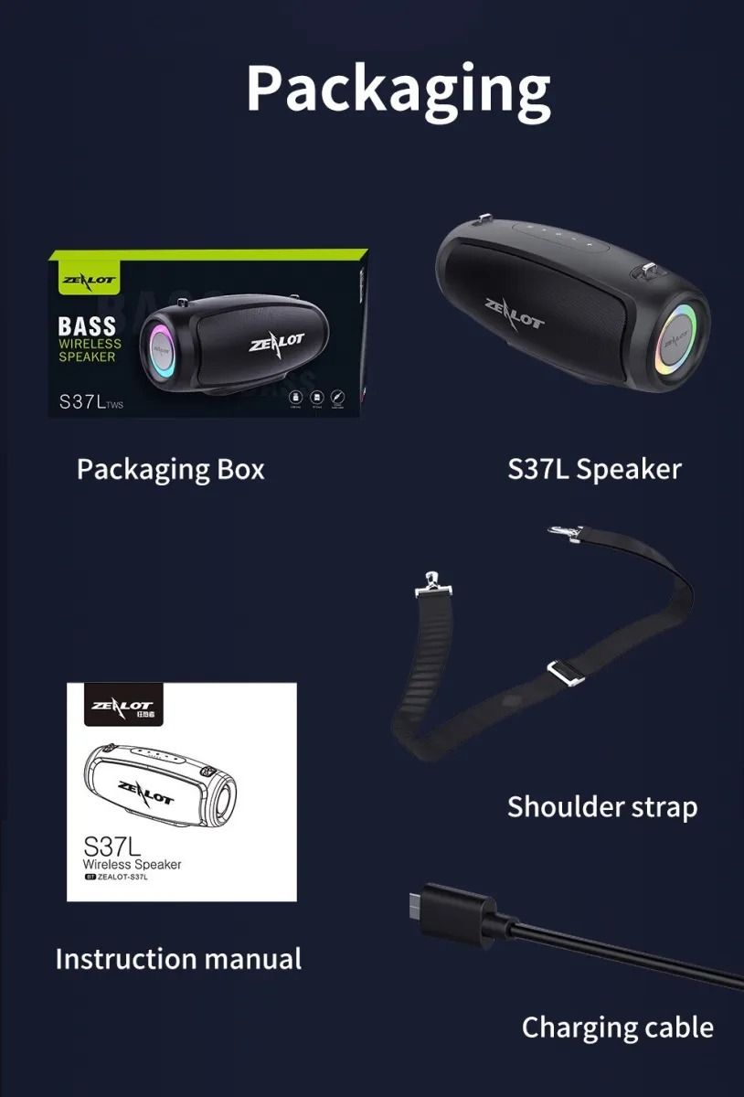 S37L Subwoofer Wireless Bluetooth Outdoor Speaker