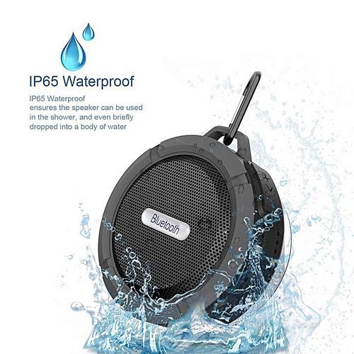 Wireless Bluetooth 3.0 Waterproof Outdoor Shower Speaker With Mic(Gray) HT-S
