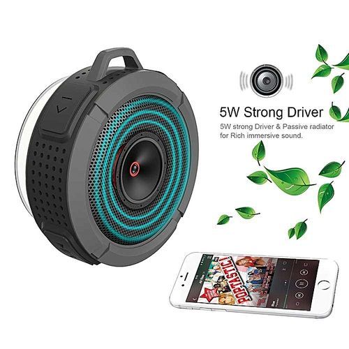 Wireless Bluetooth 3.0 Waterproof Outdoor Shower Speaker With Mic(Gray) HT-S