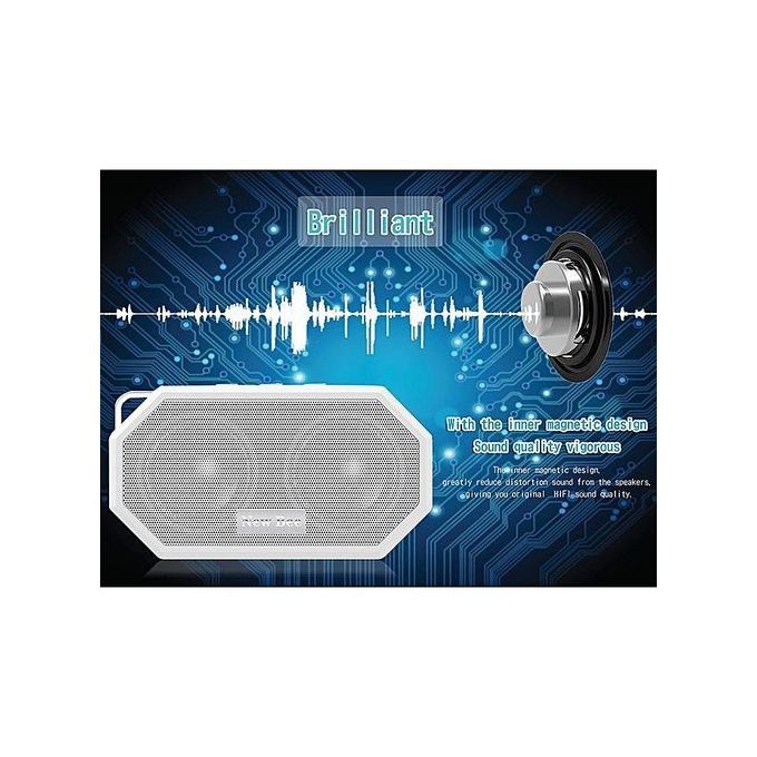 Wireless Bluetooth 4.0 Waterproof Outdoor Shower Speaker With Mic (White) HT-S