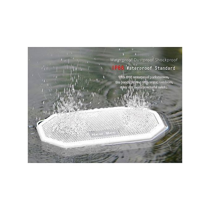Wireless Bluetooth 4.0 Waterproof Outdoor Shower Speaker With Mic (White) HT-S