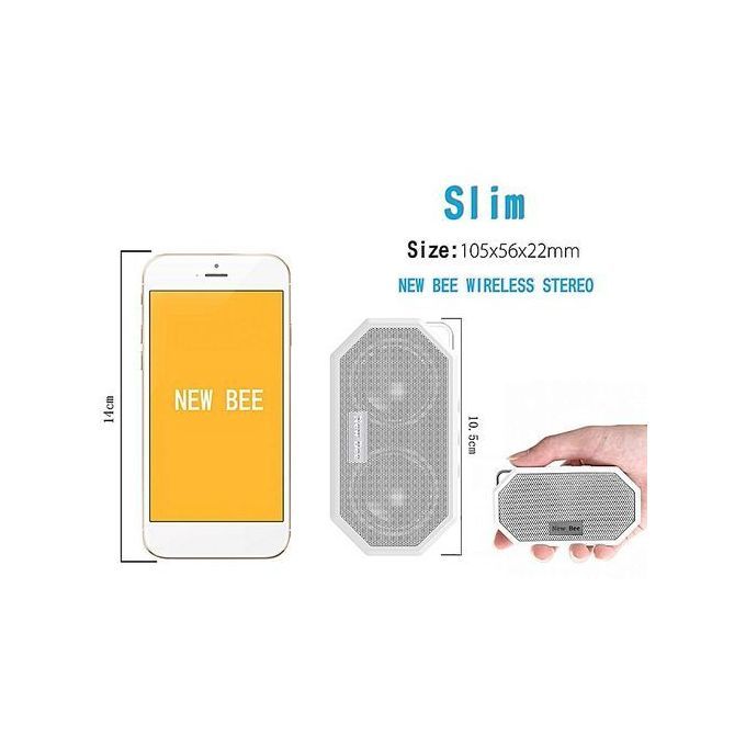 Wireless Bluetooth 4.0 Waterproof Outdoor Shower Speaker With Mic (White) HT-S