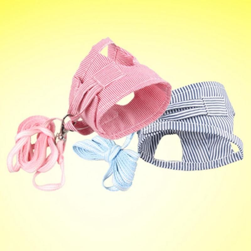 Small Pet Rabbit Harness Vest and Leash Set for Ferret Guinea Pig Bunny Hamster Puppy Chest Strap Harness Blue L