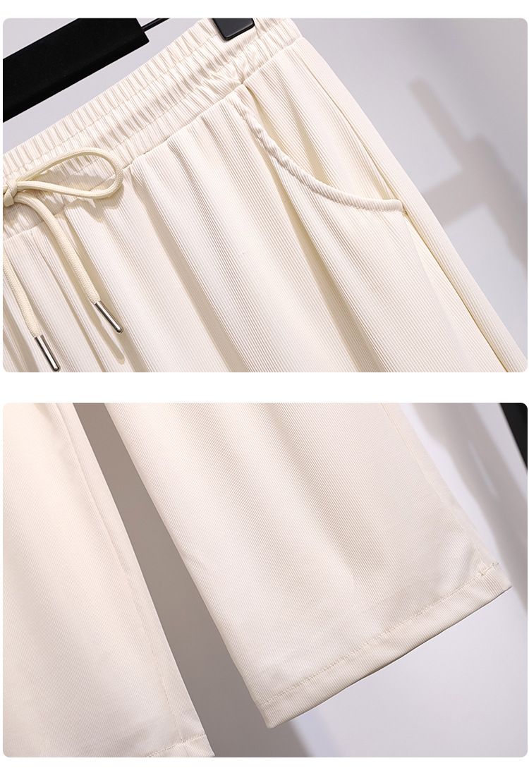(Beige)New 2022 Summer Plus Size Pants For Women Large Size Loose Casual Beige Blue Thin Wide Leg Viscose Trousers 3XL 4XL 5XL 6XL 7XL SAB