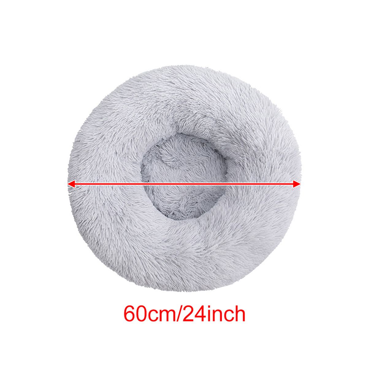 Fluffy Luxe Pet Bed For Dogs Cats, Anti-Slip Waterproof Base