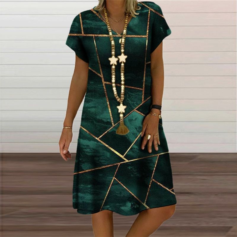 Butterfly 3D Printed Mini Dress For Women's Clothing Summer Autumn 2021 New Fashion V-Neck Loose Oversized Casual Dresses Female