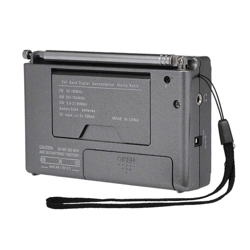 Hrd-310 Mini Fm/am/sw Radio Multiband Digital Stereo Portab
