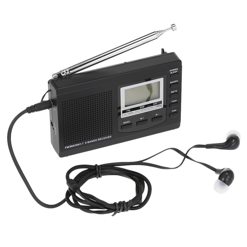 Hrd-310 Mini Fm/am/sw Radio Multiband Digital Stereo Portab