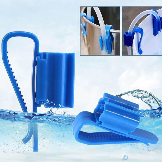 2pcs Multi-functional Hose Holder Blue Plastic Adjustable