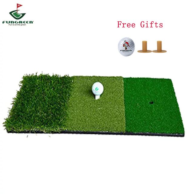 Fungreen Golf Hitting Mat 3 Grasses With Rubber Tee Holder