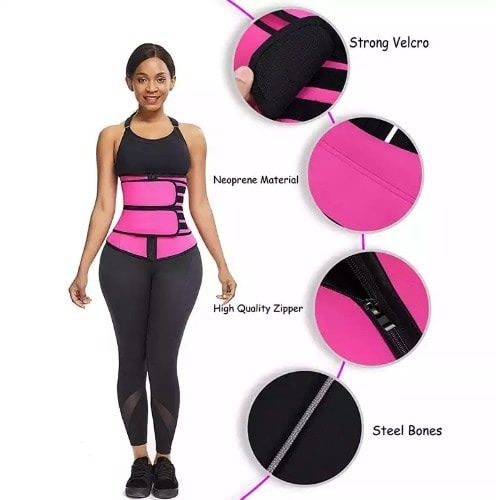 2 Straps Waist Trainer With Zipper