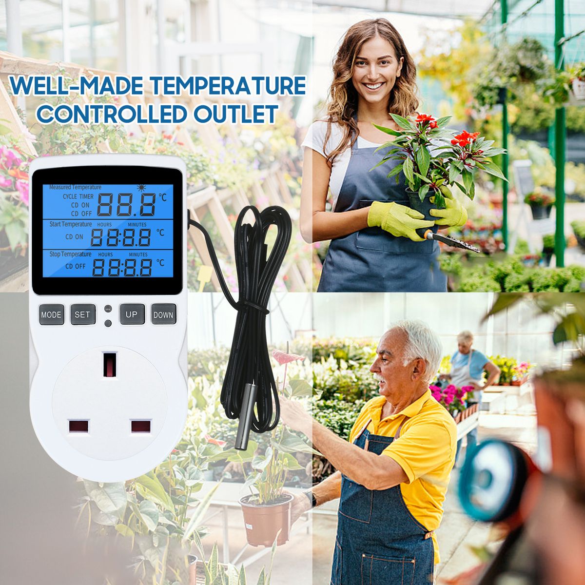 Digital Thermostat Controller LCD Thermostat Outlet Plug