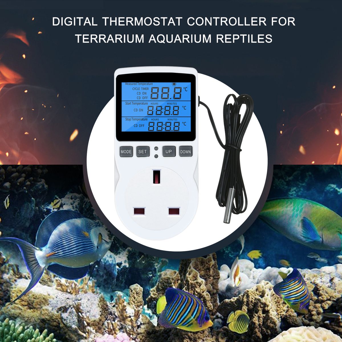 Digital Thermostat Controller LCD Thermostat Outlet Plug
