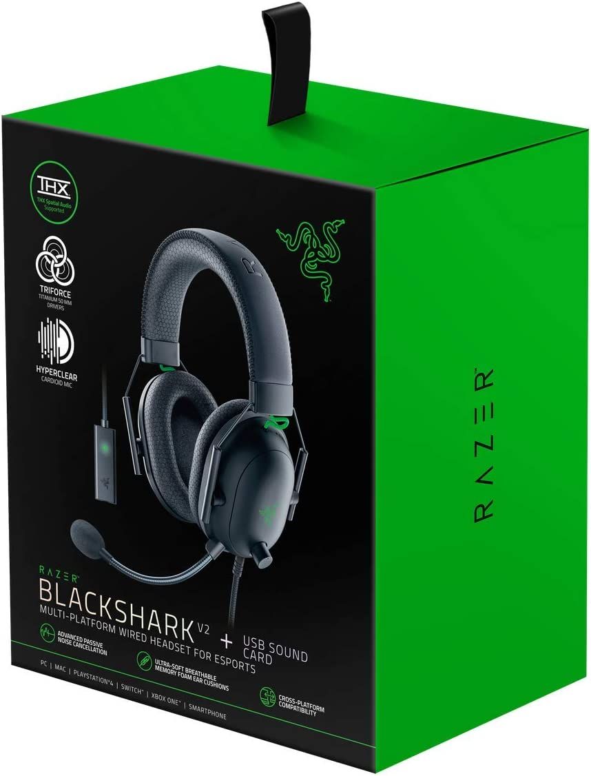 BlackShark V2 Wired Esports Gaming Headset + USB Sound Card