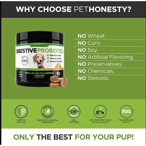 Digestive Probiotics Chews 90 Count -For Dogs