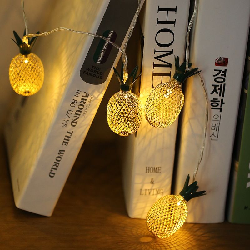 3m Iron Pineapple USB Plug Romantic LED String Holiday Light, 20 LEDs Teenage Style Warm Fairy Decorative Lamp For Christmas, Wedding, Bedroom (Warm White)