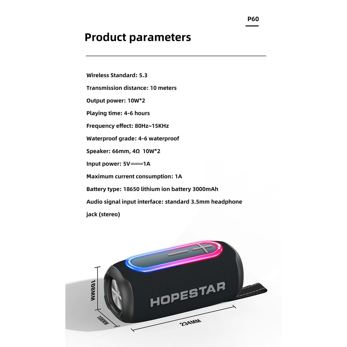 HOPESTAR P60 Outdoor Bluetooth Speaker