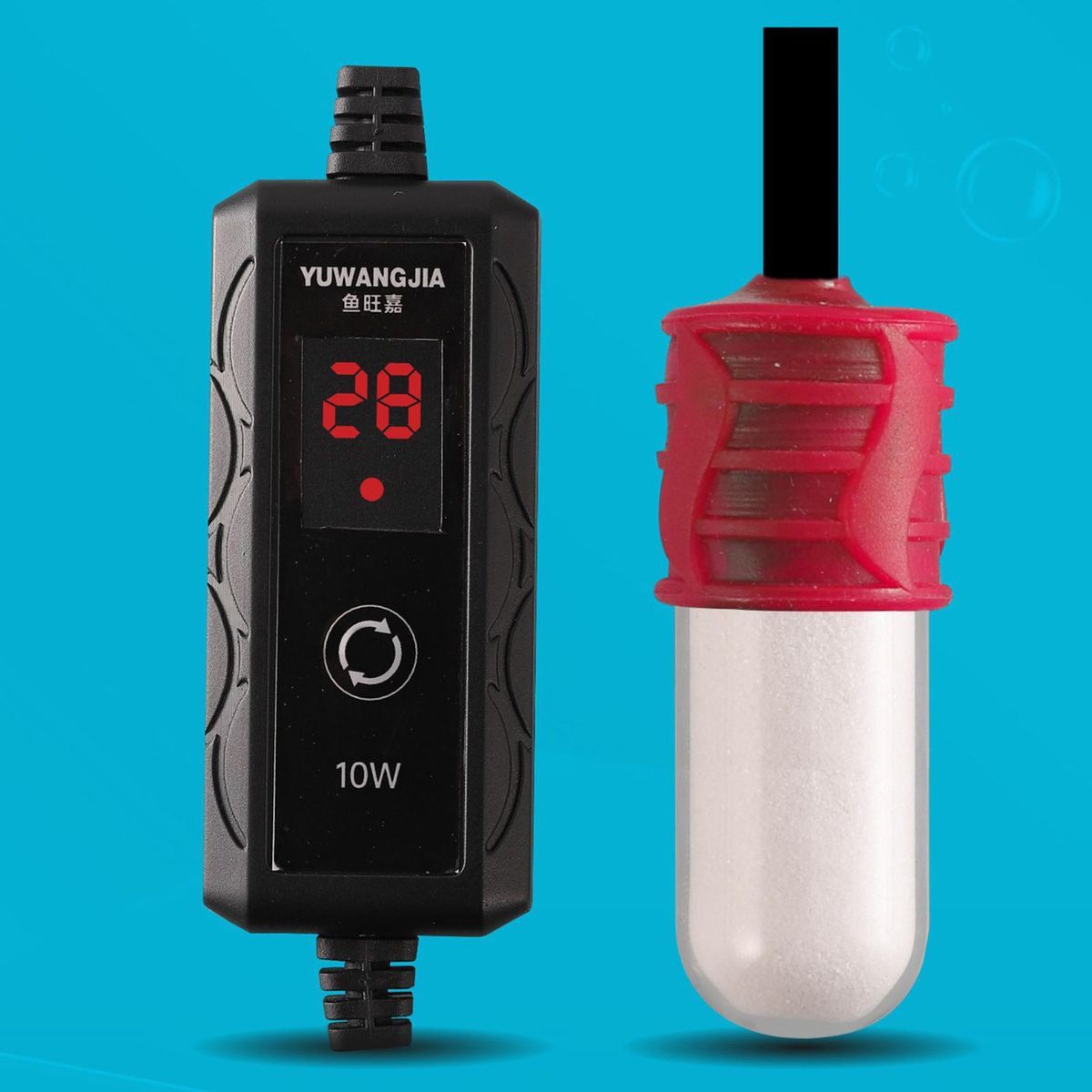 Aquarium Heating Rod Mini USB Submersible Aquarium Thermostat Red