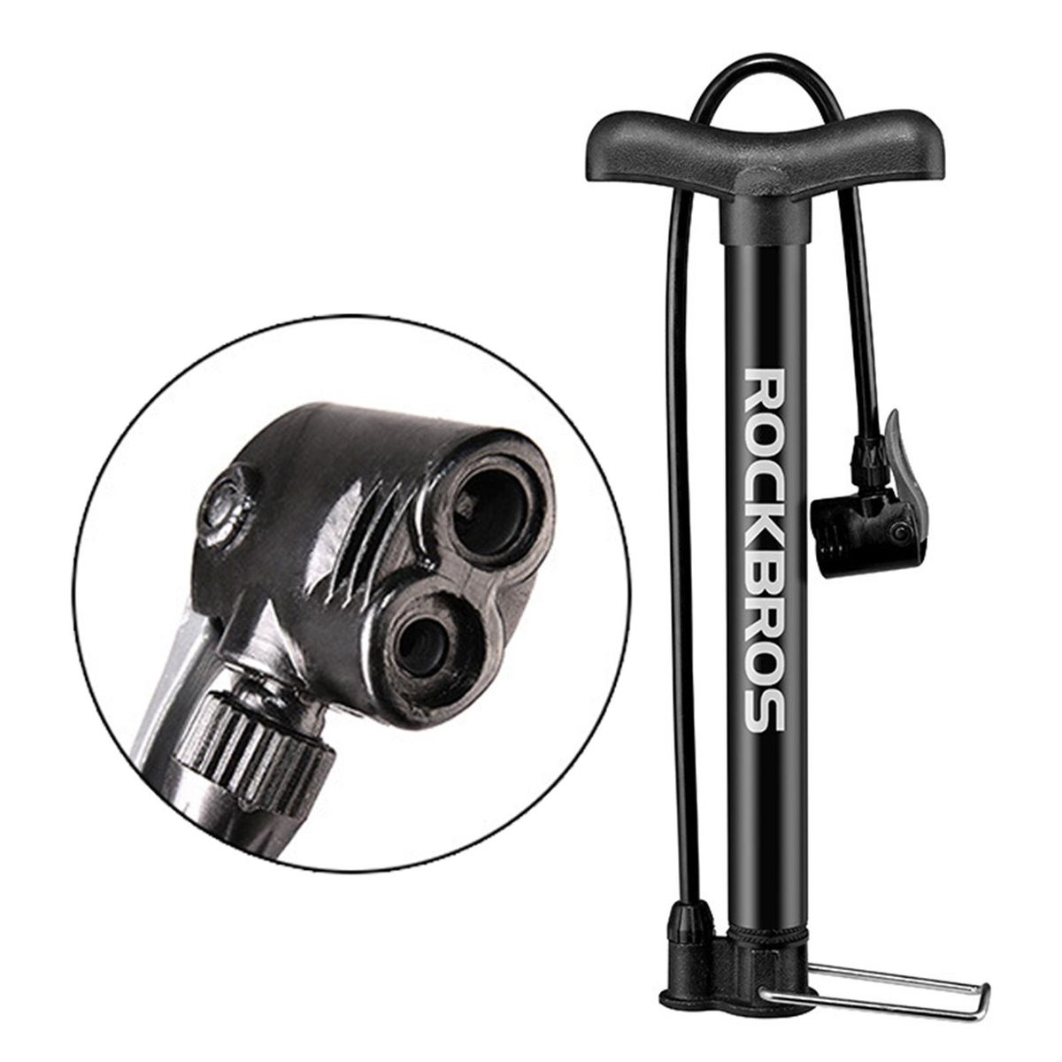 Mini Bicycle Floor Pump Cycle Hand Air Tyre Inflation Balloon Inflator