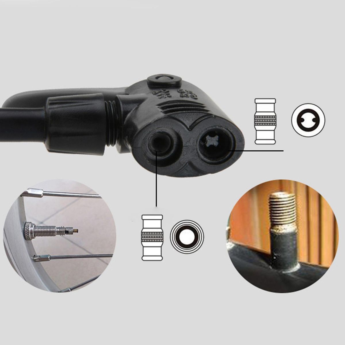 Mini Bicycle Floor Pump Cycle Hand Air Tyre Inflation Balloon Inflator