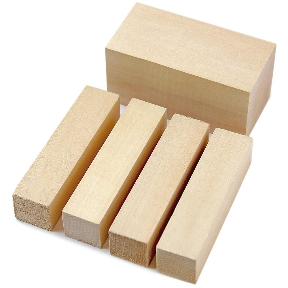 5 Pcs Carving Wood Blocks Whittling Wood Blocks Basswood