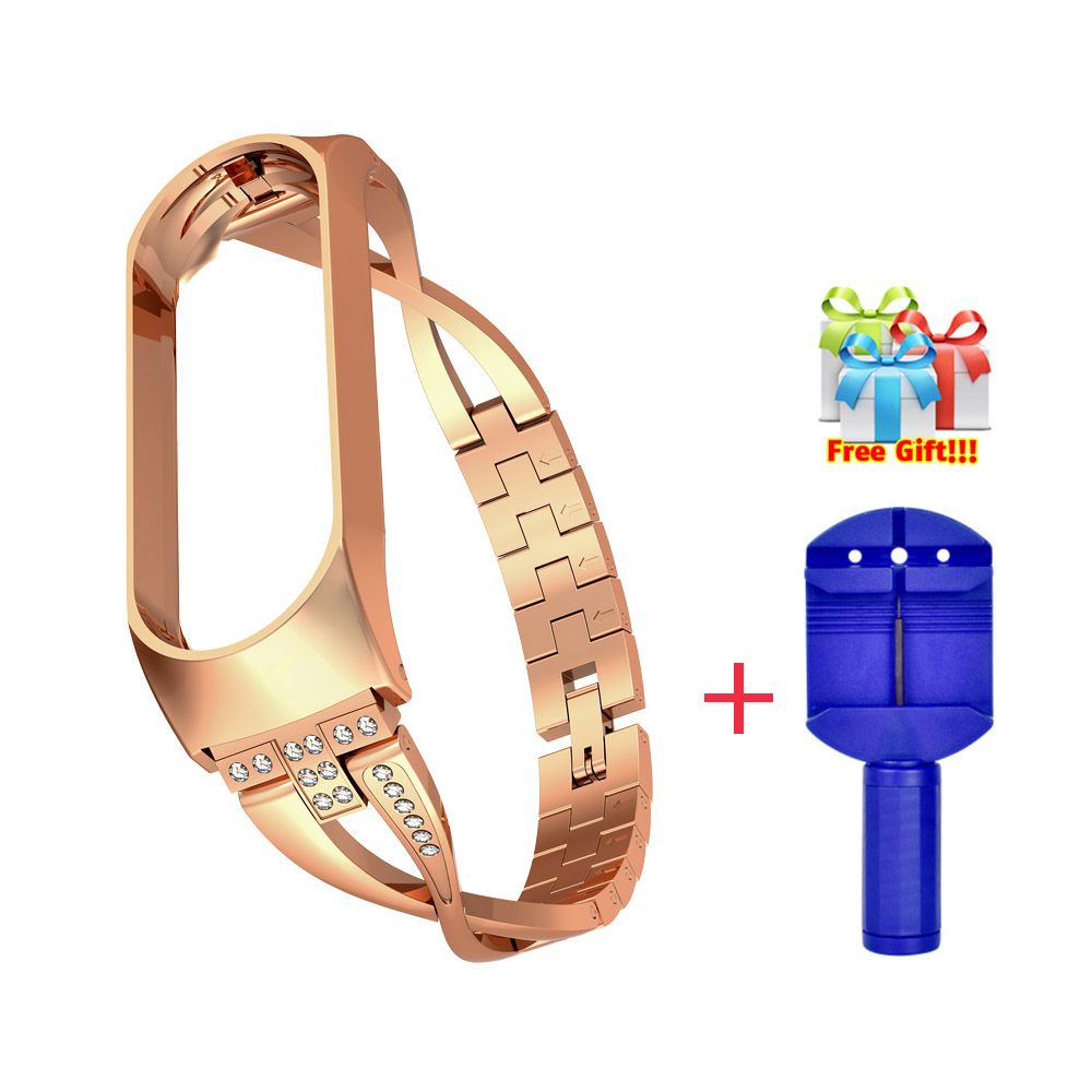 Diamond Wristband For Xiaomi Band 5 Or 4 Or 3 Replaceable Strap For Xiomi Xaiomi Xiami Xaomi Mi Xaiomy Metal Bracelet Women