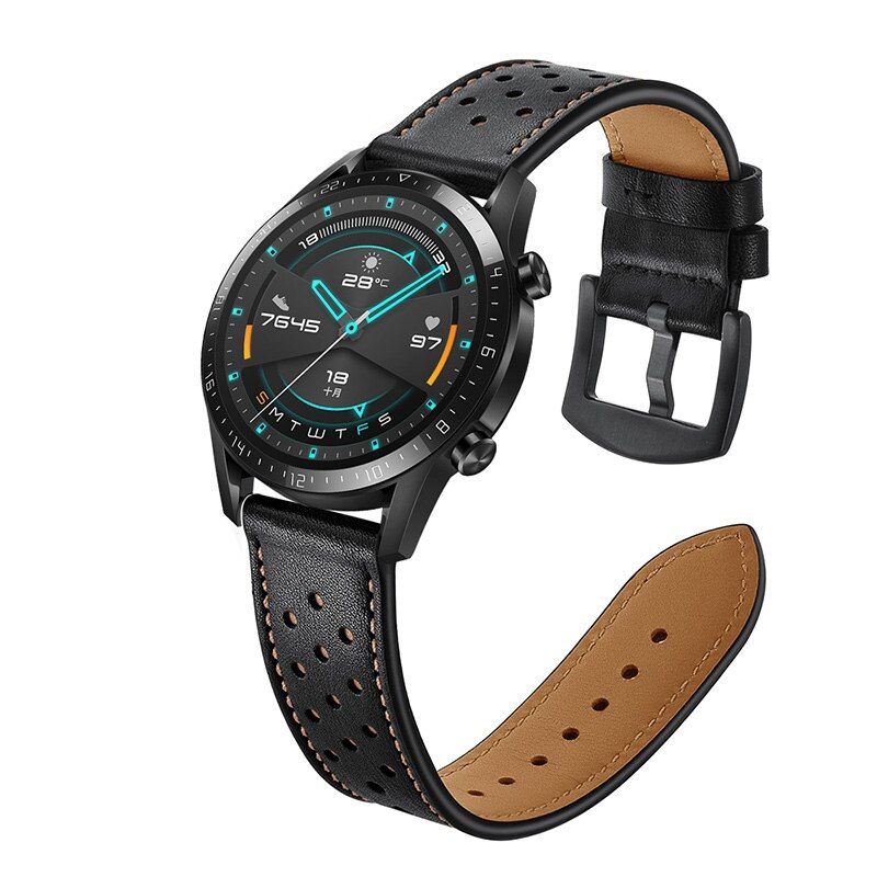 For Huawei Watch GT 2 46mm Smart Watch Strap Genuine Leather Band Bracelet For GT2 42mm /Honor Watch Magic 2 Straps Bands Belt